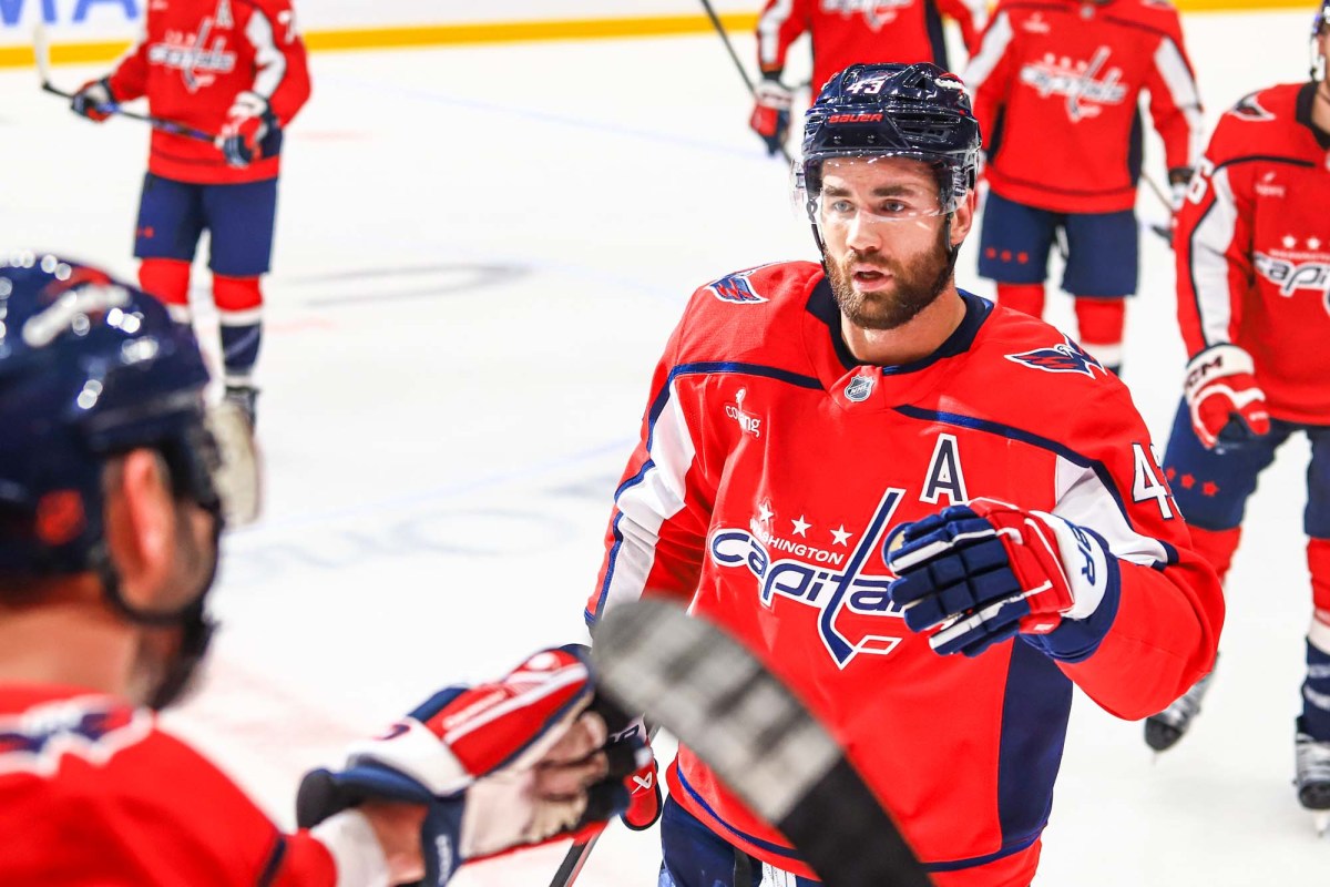 Tom Wilson now ranks eighth on the Capitals’ all-time goal list after scoring twice against Islanders
