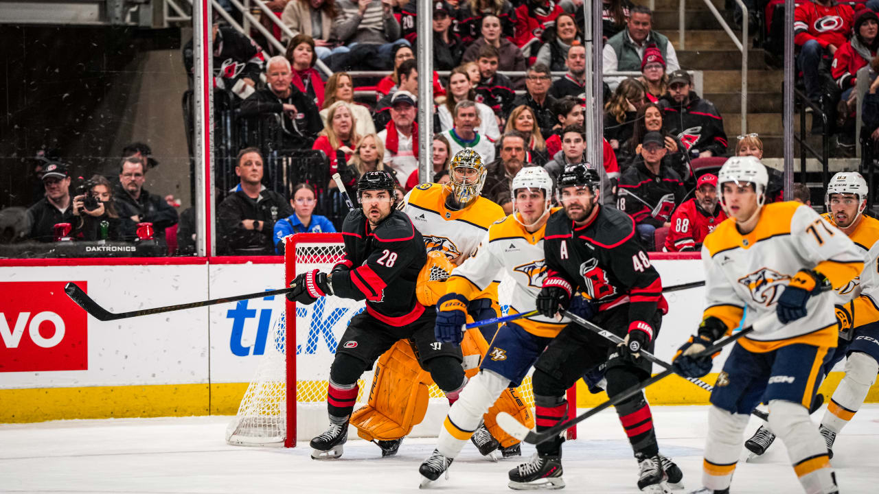 Preds Score Three in Third but Fall to Hurricanes