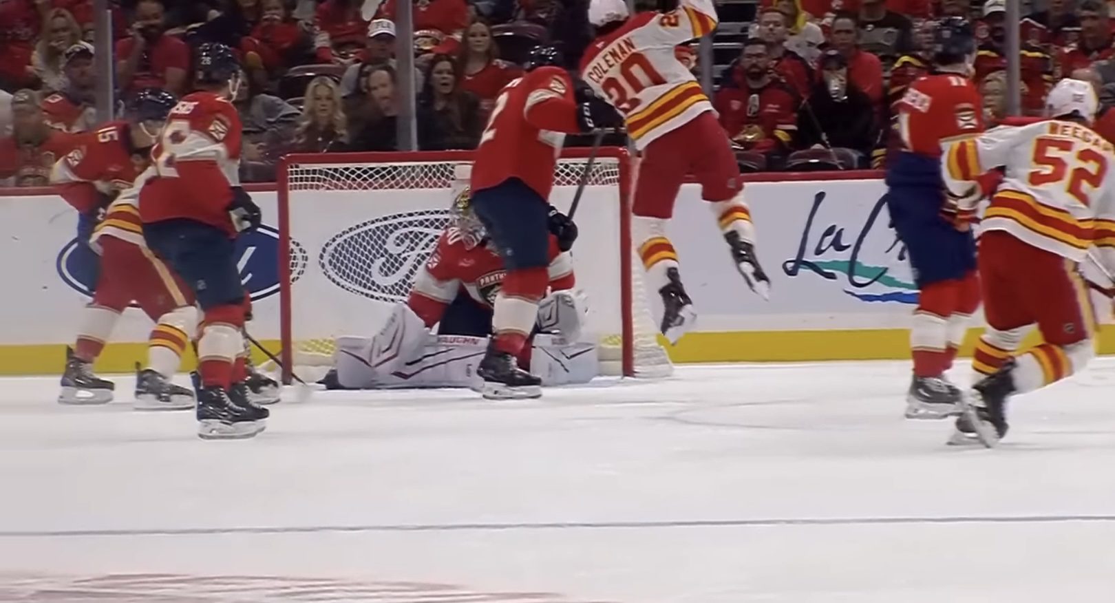 Flames Rally Past Panthers 5-3 Behind Depth Scoring and Cooley’s Rebound Performance