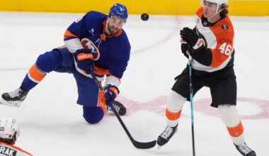 Zegras scores in regulation and shootout as Flyers beat Islanders 4-3
