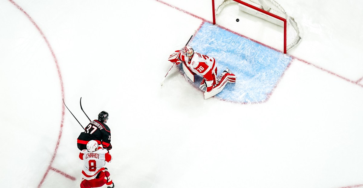 Hurricanes 5, Red Wings 2