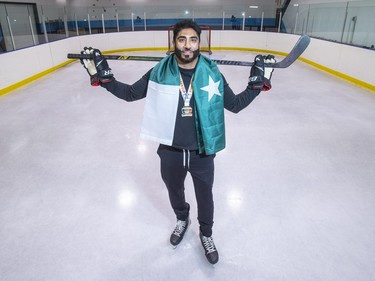 Kameron Sabir poses for a portrait on Wednesday, November 26, 2025 in St Albert, Alberta.