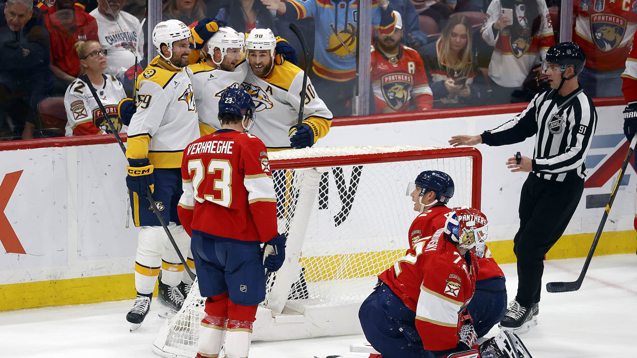 Saros, Stamkos Lead Preds to Overtime Victory Against Panthers