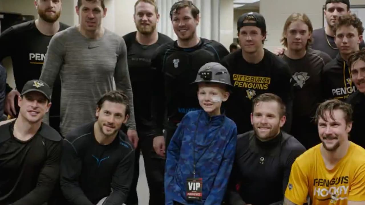 Star Wears: Penguins award steel worker helmet to player of game