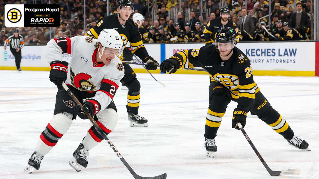 Bruins Drop 6-2 Game to Senators, ‘It’s Disappointing’