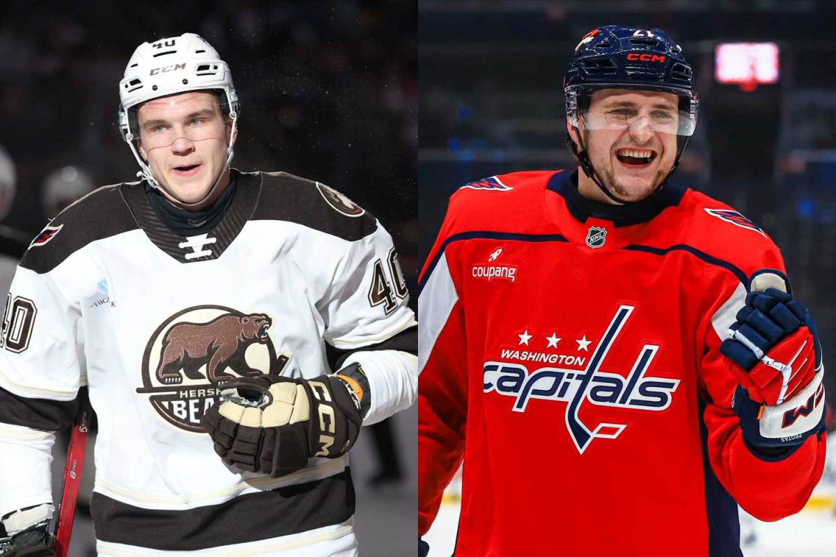 Ilya Protas tallies incredible highlight-reel goal in Hershey as both he and Aliaksei Protas score on same day in Capitals organzation for first time