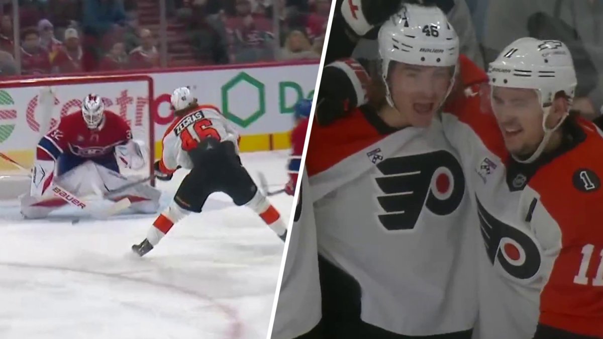 Watch Trevor Zegras give Flyers the lead against Canadiens – NBC Sports Philadelphia