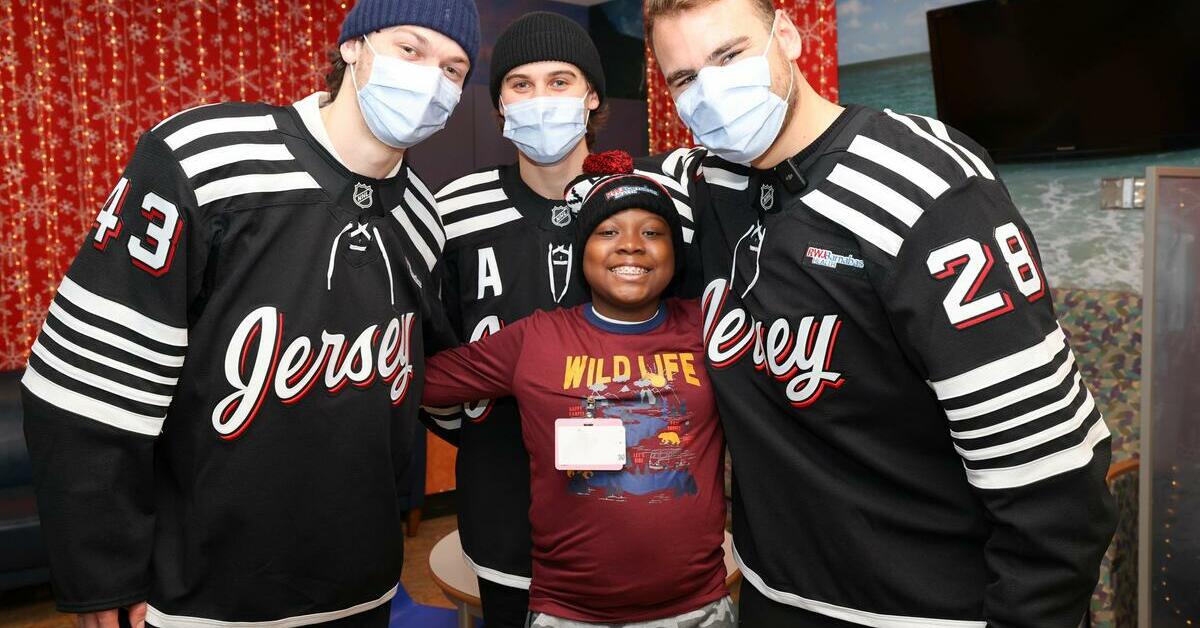 New Jersey Devils Bring Holiday Cheer to RWJBarnabas Health Hospitals