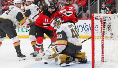 Schmid makes 24 saves, Golden Knights hand Devils 2nd straight shutout