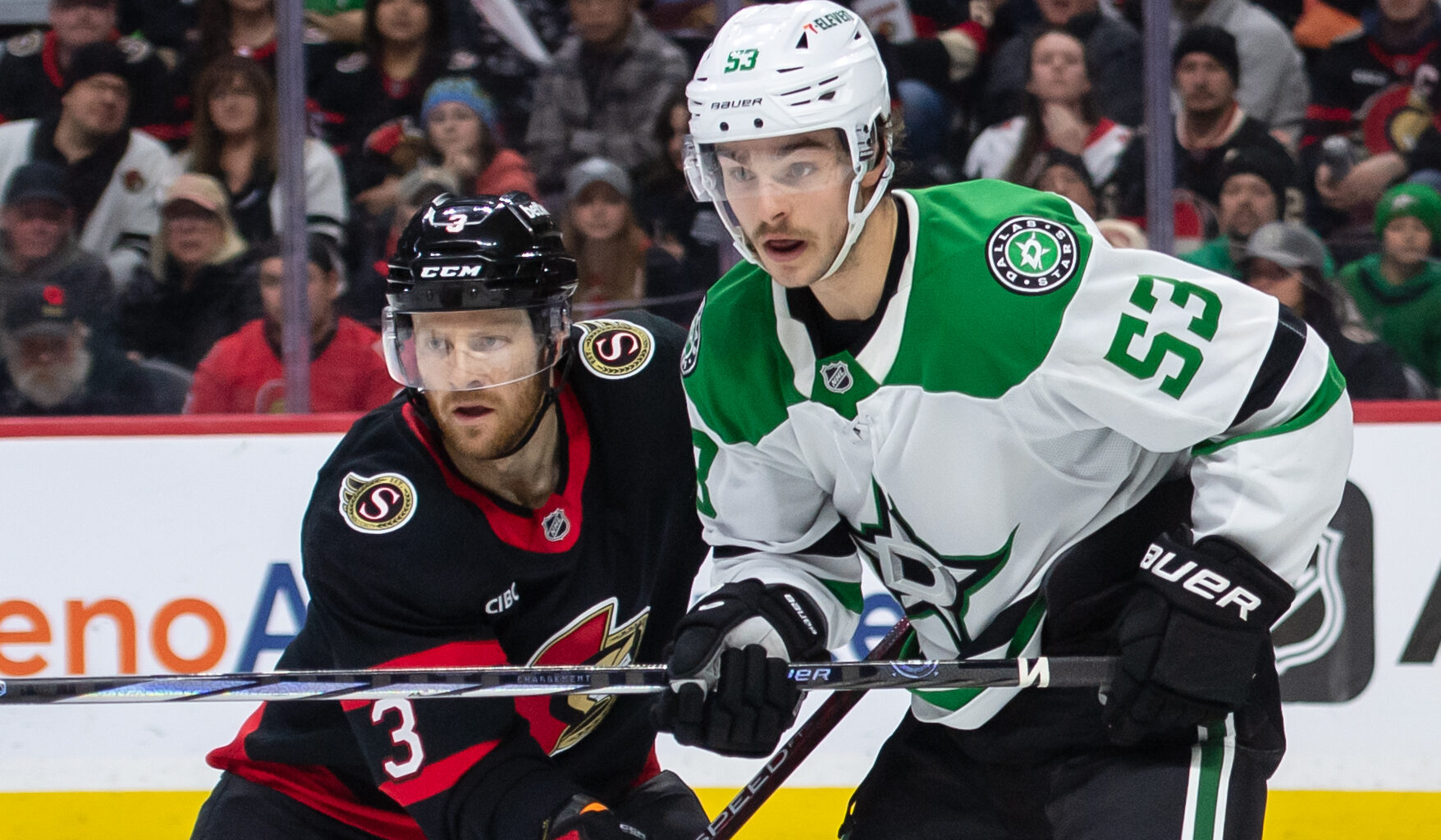 Stars suffocate Senators 6-1, Johnston puts up hat trick