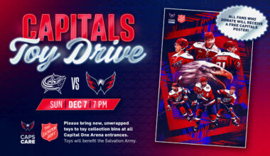 Capitals to Host Caps Care Toy Drive on Dec. 7