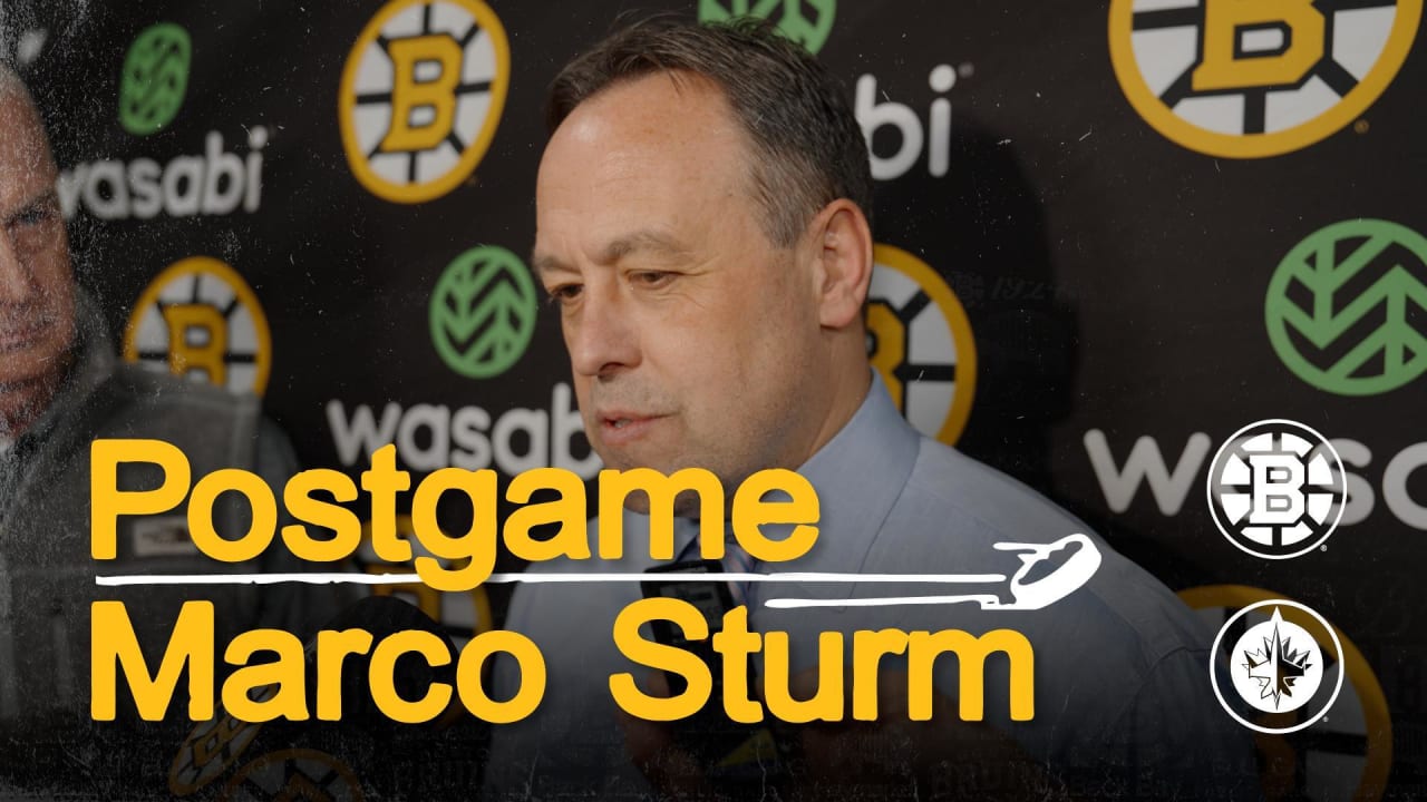 Press Room: Marco Sturm | Boston Bruins