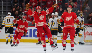 Seider gets 3 points, Red Wings defeat Bruins to end 4-game slide