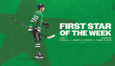 Wyatt Johnston named NHL's First Star of the Week