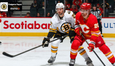 Bruins Earn a Point in OT Loss Against Flames 