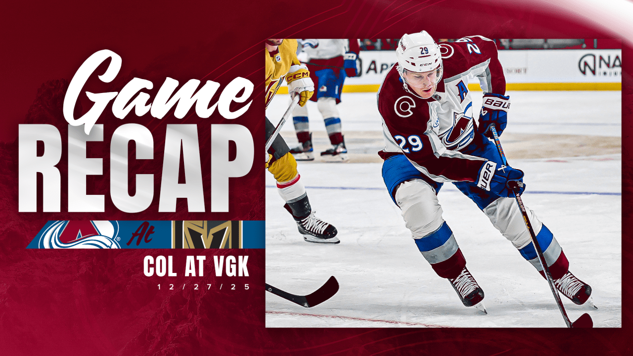 Avalanche Defeats Golden Knights 6-5 in Shootout After Erasing Multiple Third-Period Deficits