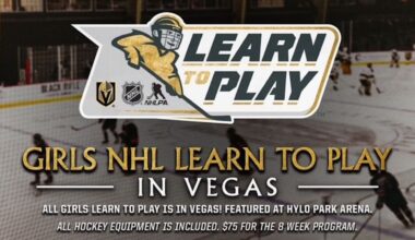Vegas Golden Knights to Host Girls NHL Learn to Play