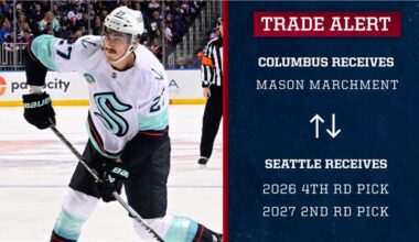 Blue Jackets acquire F Mason Marchment from Seattle