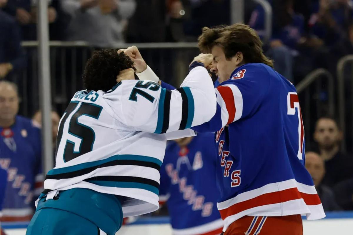 Matt Rempe broke thumb, underwent surgery after fight with Sharks' Ryan Reaves