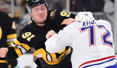 Bruins-Candiens Rivalry Renewed With Two Fights In Opening Period