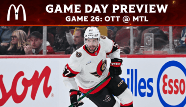 Perron set to play 1200th career game as Sens finish road trip in Montreal