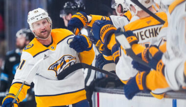 Stamkos Tallies Twice in Third as Preds Come Back to Beat Mammoth