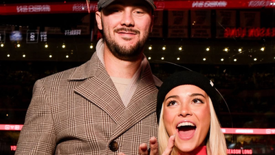 Olivia Dunne shines on big-screen at NHL date with MLB star Paul Skenes during New Jersey Devils vs Buffalo Sabres game