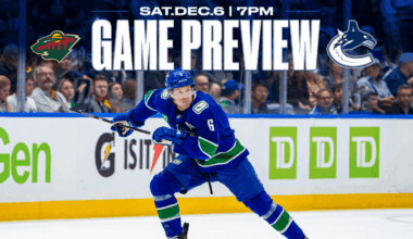 Canucks Hit the Ice on Saturday Night for Hockey Night in Canada Game Against Wild