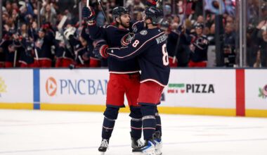 Fantilli scores twice, Blue Jackets rally for shootout win against Red Wings