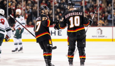 Flames score 3 in 3rd, end Wild's point streak at 12 games