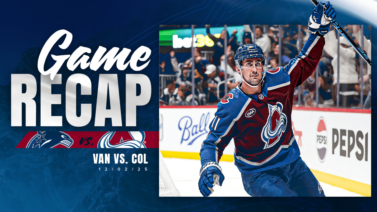 MacKinnon Scores Twice as Avalanche Defeats Canucks 3-1, Extends Home Win Streak to Nine Games