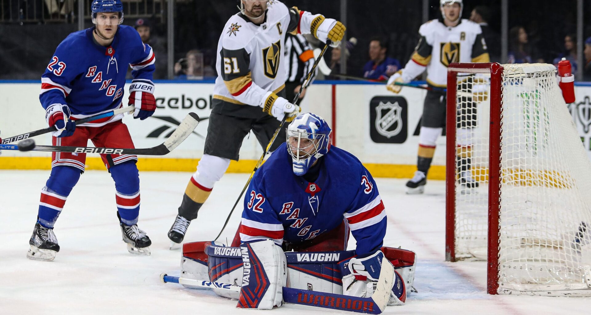 Golden Knights score late in OT to defeat Rangers