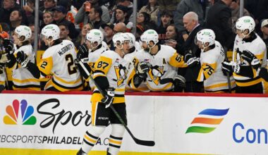 Crosby nears Lemieux's Penguins points mark, nets 2 vs. Flyers