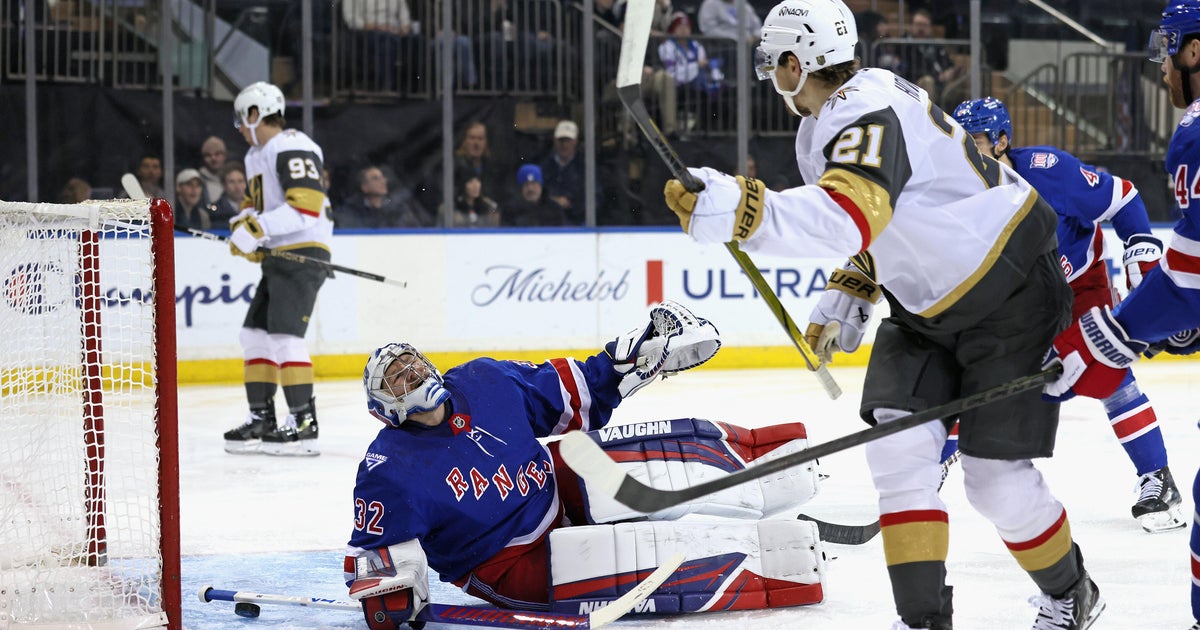 Rangers give up lead late in regulation, fall to Golden Knights on Jack Eichel's goal late in OT