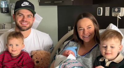Red Wings’ Alex DeBrincat welcomes third child with wife Lyndsey while chasing Team USA dream for 2026 Olympics