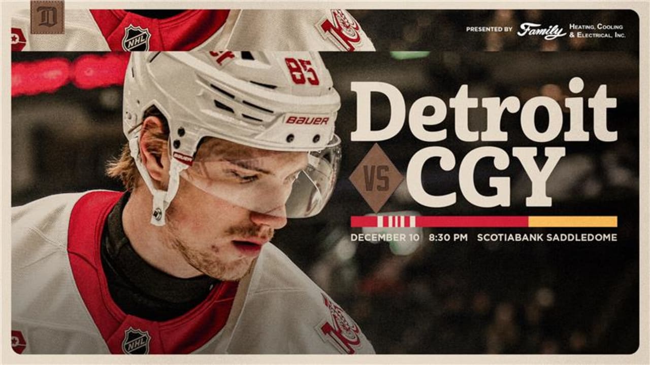 PREVIEW: Red Wings, Flames put respective streaks on the line in Calgary on Wednesday