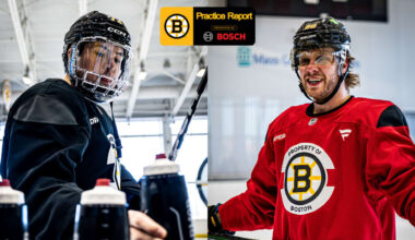 Practice Report: Pastrnak, McAvoy Traveling with Bruins