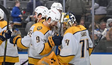 Forsberg's Hat Trick Leads Preds Past Blues