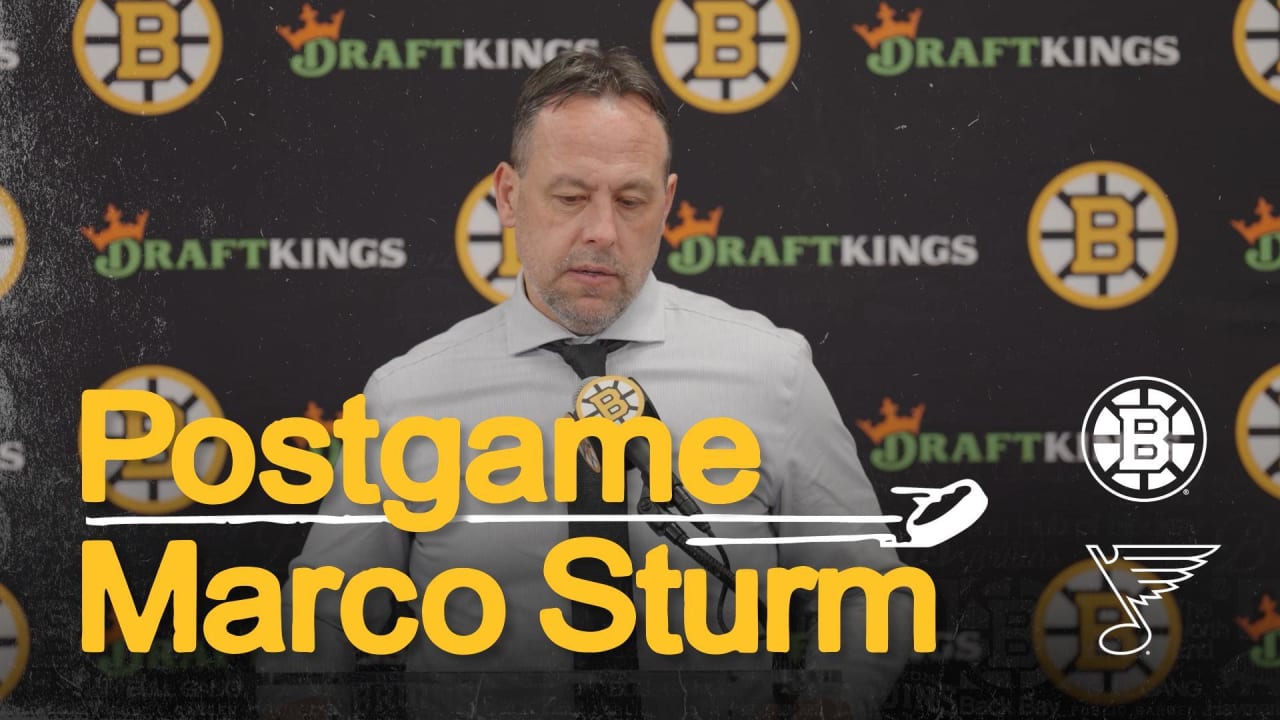 Press Room: Marco Sturm | Boston Bruins
