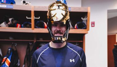 Pulock Gets Iron Man Mask as Islanders Player of the Game vs Vegas