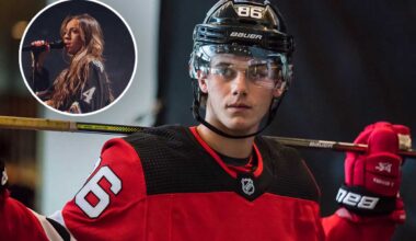 Tate McRae, Livvy Dunne, and Paul Skenes among celebrities at Devils game where Jack Hughes’ returned from a fluke dinner injury