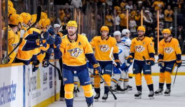 Stamkos Scores Four Goals to Lead Preds to Victory Over Blues