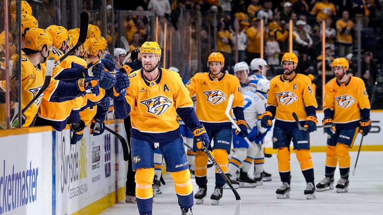 Stamkos Scores Four Goals to Lead Preds to Victory Over Blues