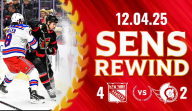 Sens Rewind: Rangers Defeat Senators