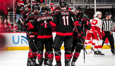 Svechnikov, Gostisbehere lift Hurricanes past Red Wings to end 3-game skid