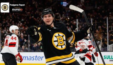 Bruins Display Depth in 4-1 Win Over Devils 