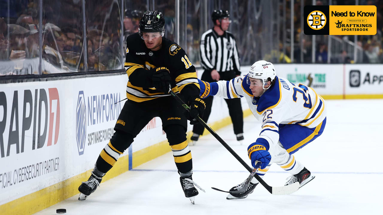 Need to Know: Bruins at Sabres 