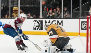 Necas scores twice, MacKinnon gets shootout winner, Avs top Knights 6-5 Saturday