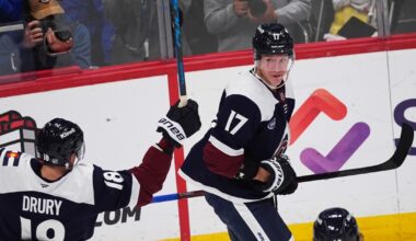 Avalanche gets 3-2 win over Jets for 12th straight home win Friday night