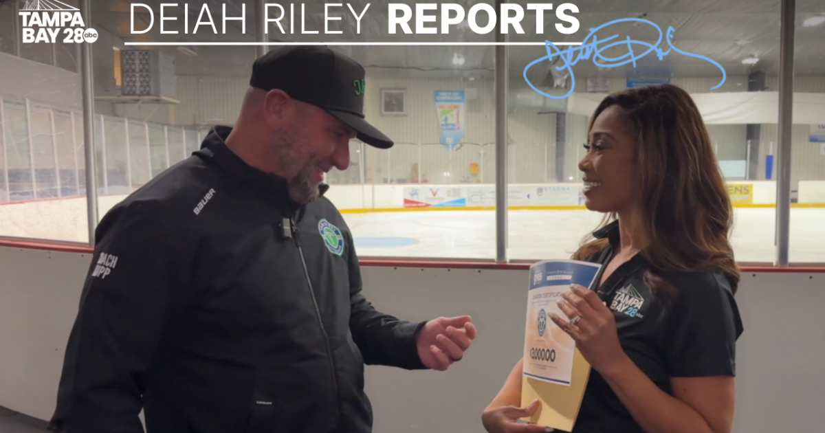 Tampa Bay 28 Gives donation helps the Tampa Bay Hockey Club